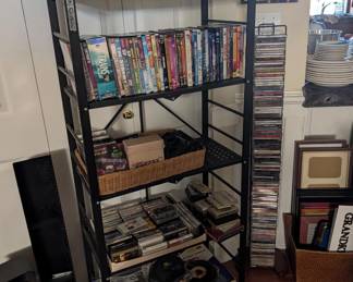 Collection of DVD, cassettes and CD's