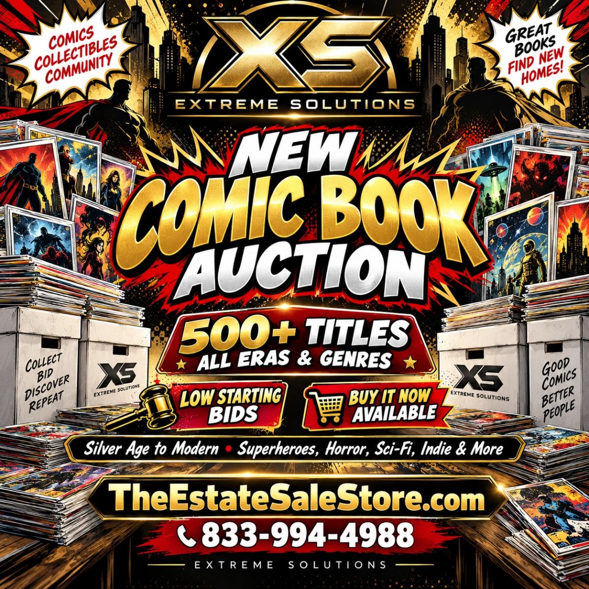 Extreme Comic Book Auction Poster