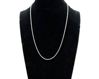 14K White Gold Chain Necklace