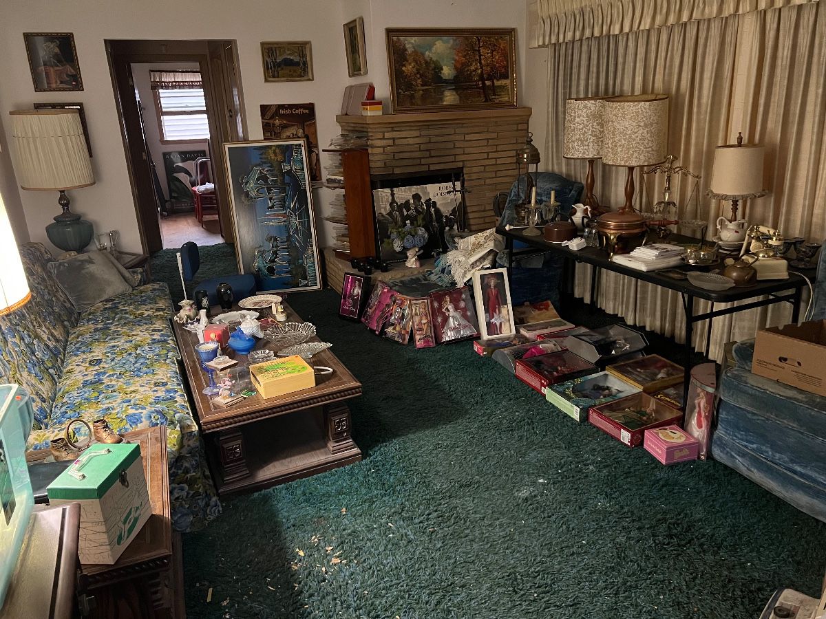 Vintage Furniture, lamps decor. And lots of Barbie’s 