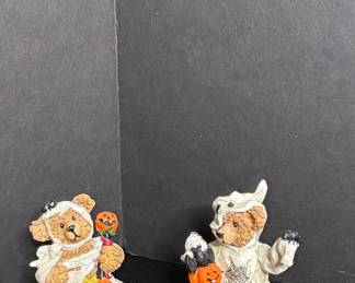Halloween Teddy Bear Figurines - Mummy and Ghost Costumes