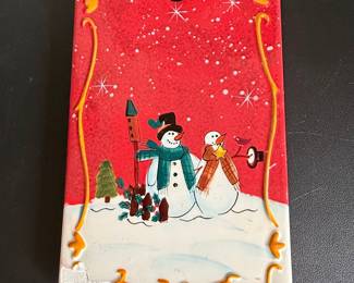 Home Accents Holiday Snowman Ceramic Wall Plaque