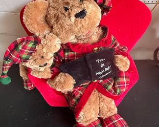 DanDee 'Twas the Night Before Christmas Animated Storytelling Bear with Cub