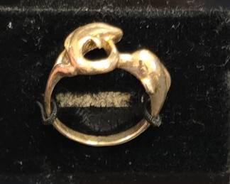 Jessica Dean Sterling Silver Dolphin Ring