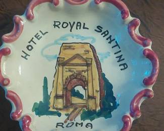 Italian Majolica Souvenir Dish, Orvieto