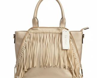 Le Miel Metallic Fringed Shoulder Bag