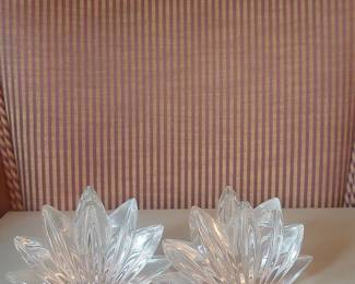 Mikasa Fleurisse Crystal Candle Holders
