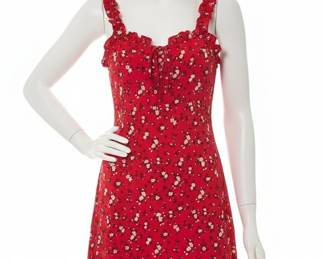 PrettyLittleThing Red Floral Mini Dress