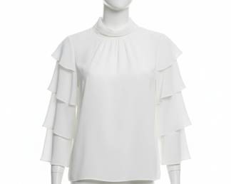 Lord & Taylor Women's Ruffled Long Sleeve Blouse