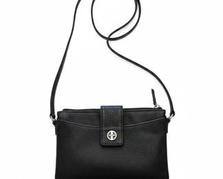 Gianni Bernini Pebbled Leather Crossbody Bag