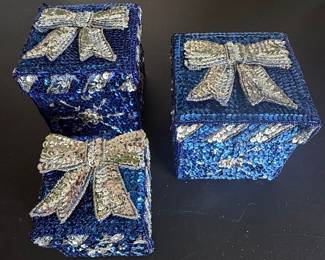 Walmart Sequin Decorative Gift Boxes - Set of 3