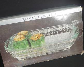 Royal Limited Glass Casserole with Metal Basket