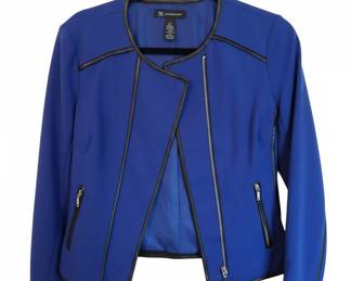 INC International Concepts Royal Blue Moto Jacket