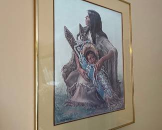 Charles Banks Wilson Native American Mother and Child Print