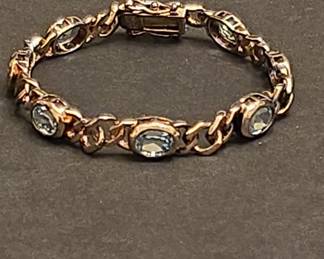 Thailand 925 Sterling Silver Gold Vermeil Bracelet