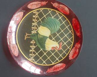 Set of four Warren Kimble "Rooster" Salad Plates by Sakura