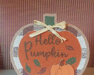 Greenbrier International Hello Pumpkin Seasonal Decor