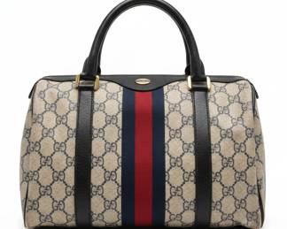 Vintage Gucci GG Supreme Sherry Line Boston Bag