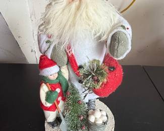 Kirkland Signature Winterland Santa Claus with Boy Figurine