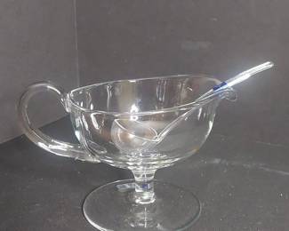 Toscany Classics Ltd. Crystal Sauce Boat with Ladle