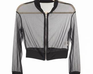 Shein Sheer Shimmer Bomber Jacket