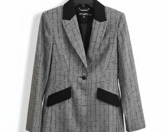 Karl Lagerfeld Paris Plaid Blazer