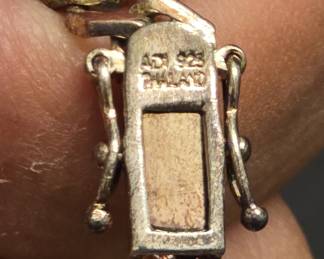Thailand 925 Sterling Silver Gold Vermeil Bracelet