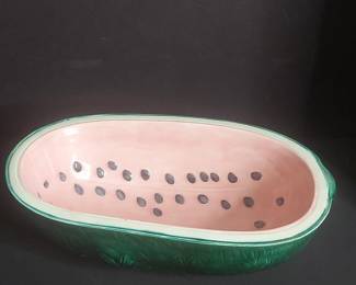 Vintage Ceramic Watermelon Serving Bowl