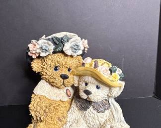 Young's Cottage Chic Mother and Daughter Teddy Bear Figurine