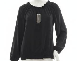 IMNYC Isaac Mizrahi Black Blouse