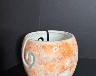 Hand Painted Ceramic Yarn Bowl