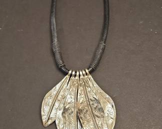 Artisan Leaf Pendant Necklace