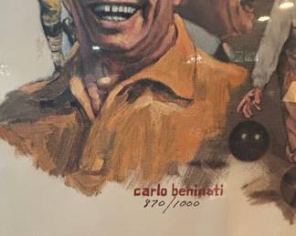 Italian-American Sports Hall of Fame Limited Edition Lithograph by Carlo Beninati
