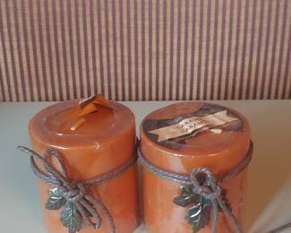 Lumine Essence Caramel Scented Pillar Candles