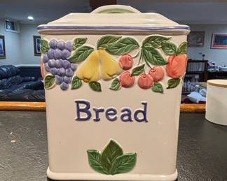 Portugal Ceramics 'Berries N Fruits' Bread Jar