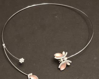 Butterfly Motif Open Collar Necklace