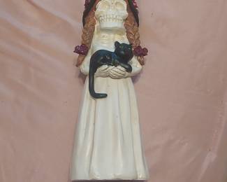 Halloween Witch Figurine with Black Cat - T.J.Maxx