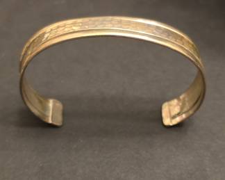Hammered Sterling Silver Cuff Bracelet