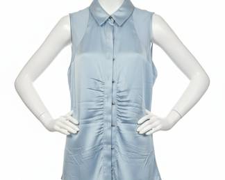 Cache Sleeveless Silk-Blend Blouse