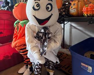 Vintage Halloween Ghost Mascot Costume