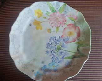 Tahari Home Floral Melamine Dinner Plate