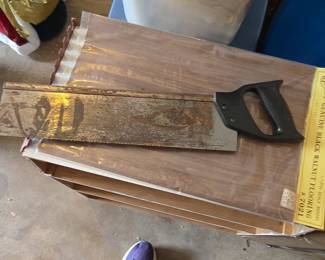 Vintage Back Saw with Plastic Handle
