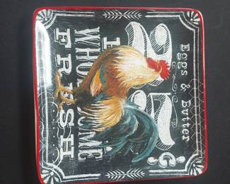 Certified International Rooster Square Platter