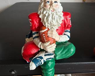 Football Player Santa Shelf Sitter