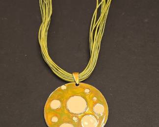 CLM Enamel Pendant Necklace