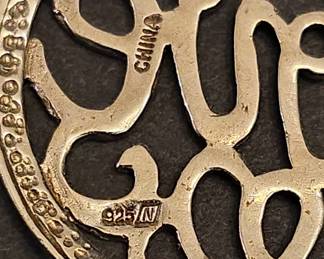 Sterling Silver 'Love' Script Pendant Necklace