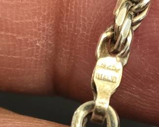 Italian Sterling Silver Rope Chain Bracelet
