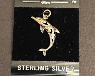 Jessica Dean Sterling Silver Dolphin Pendant
