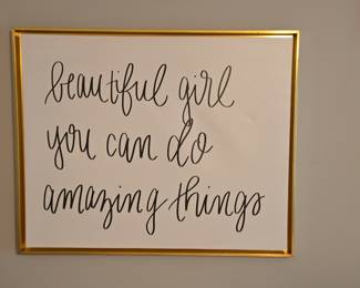 Beautiful Girl You Can Do Amazing Things Framed Wall Art