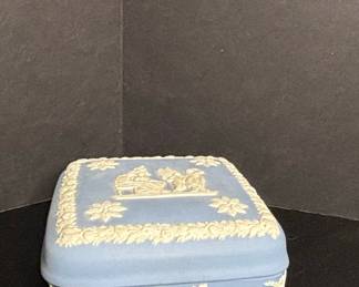 Wedgwood Blue Jasperware Trinket Box